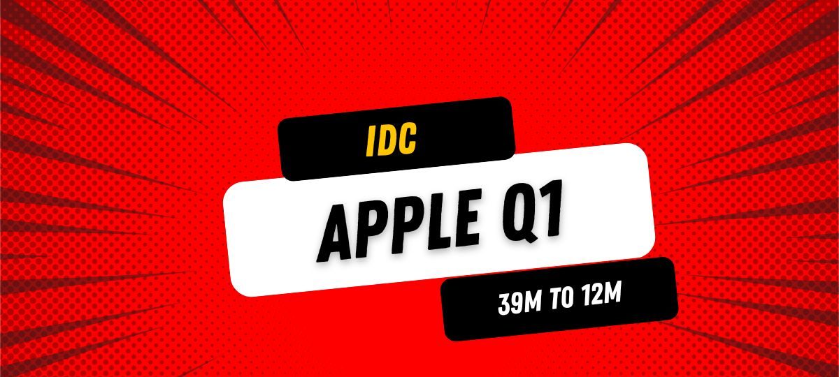 Idc 39.9m q1 apple 12.7m yoy